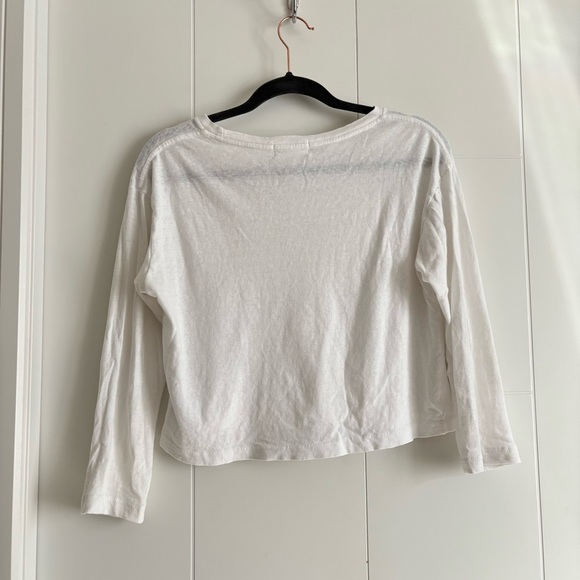 Aritzia Denim Forum Kate Cotton Boxy Cropped Longsleeve - Picture 3 of 6